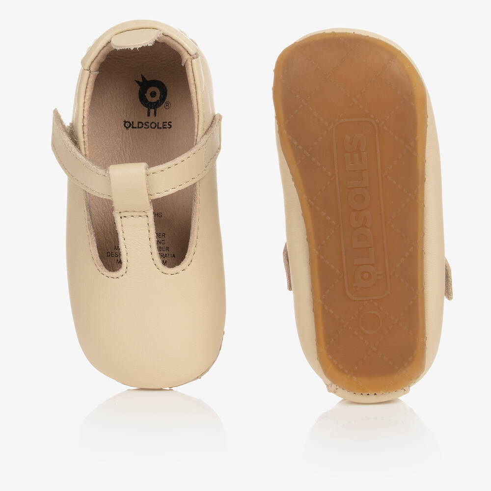 Old Soles-حذاء جلد لون بيج للأطفال | Childrensalon Outlet
