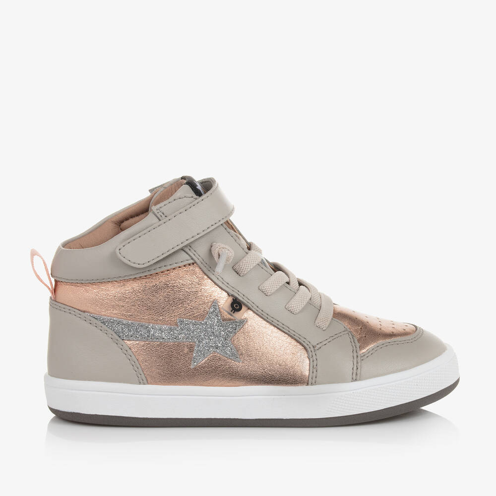 Girls leather high tops hotsell