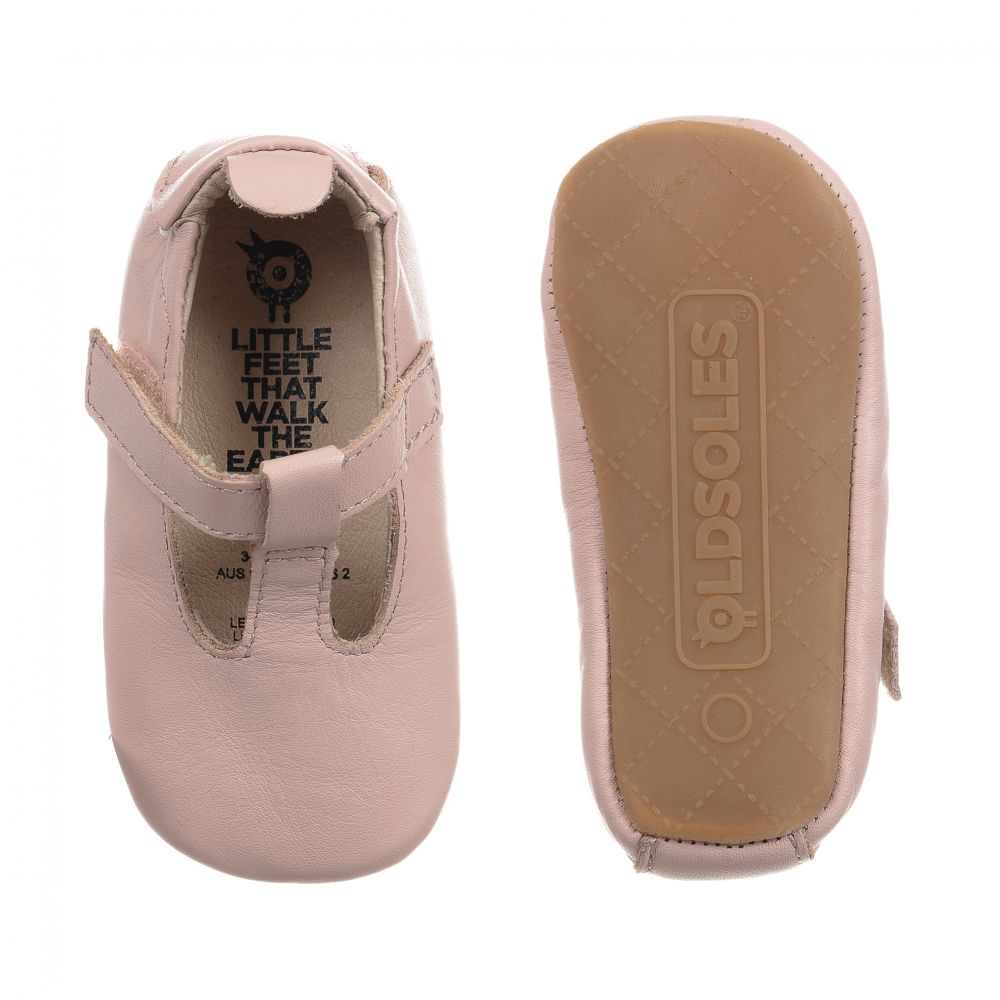 Old Soles-Pink Leather Pre-Walker Shoes | Childrensalon Outlet