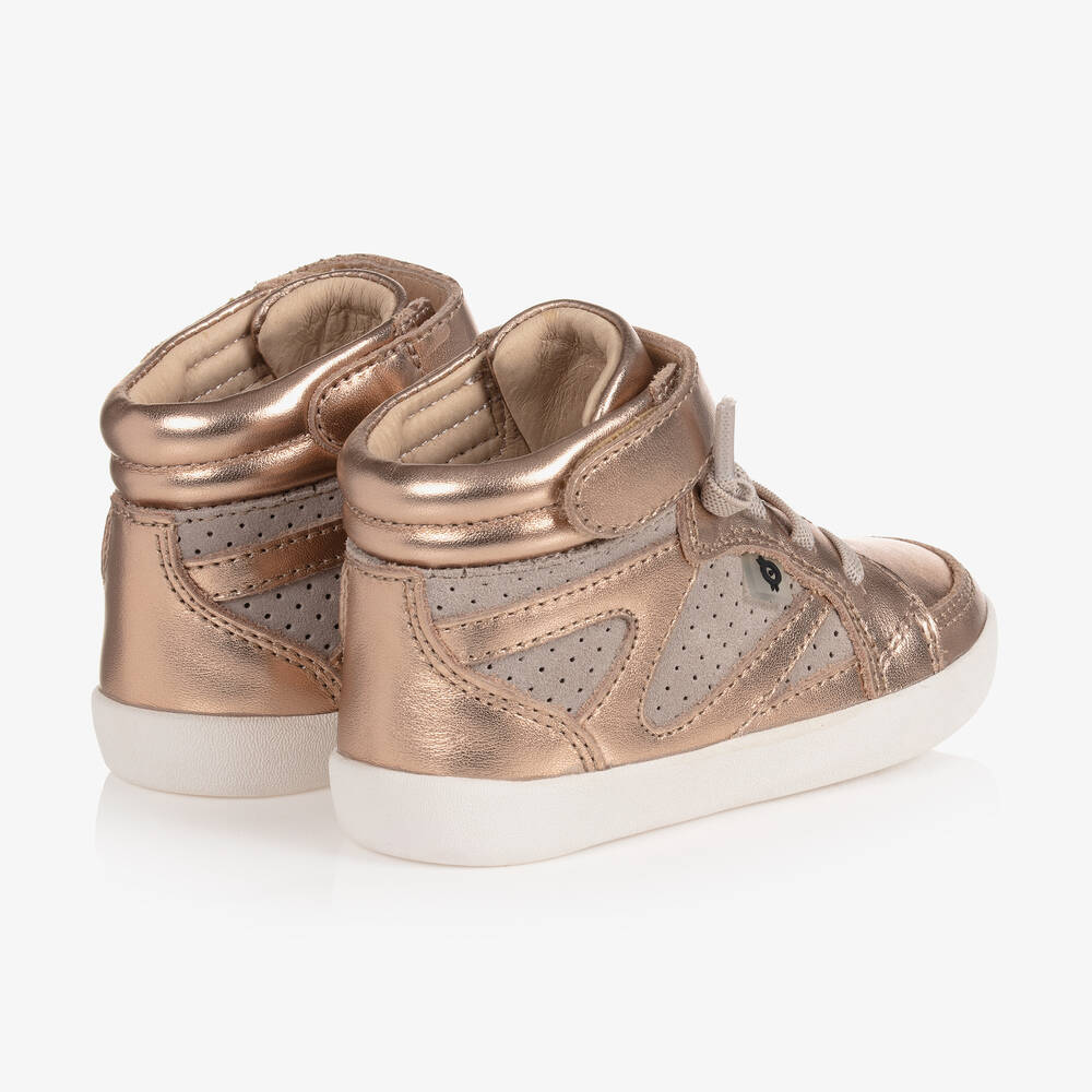 Old Soles-Rose Gold High-Top Trainers | Childrensalon Outlet