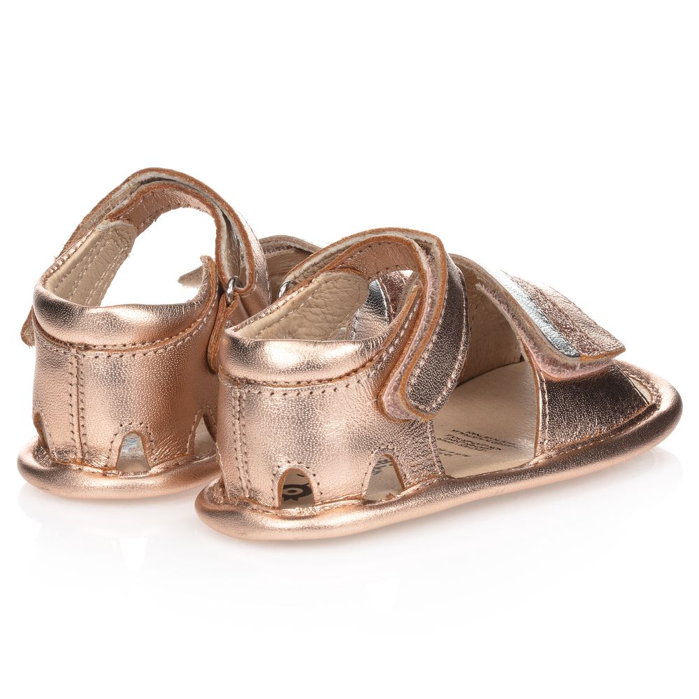 Old Soles Rose Gold Leather Baby Sandals Childrensalon Outlet