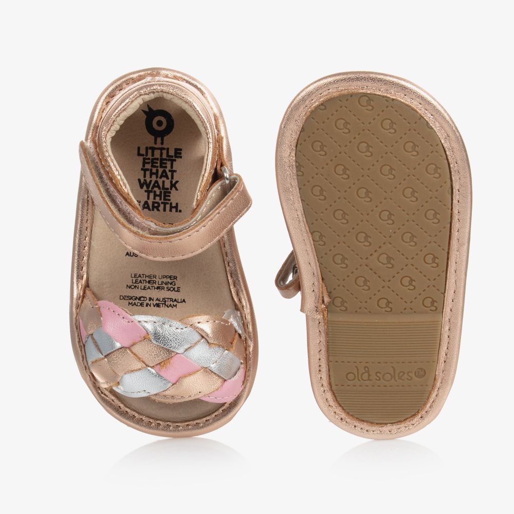 Rose gold childrens sandals shop