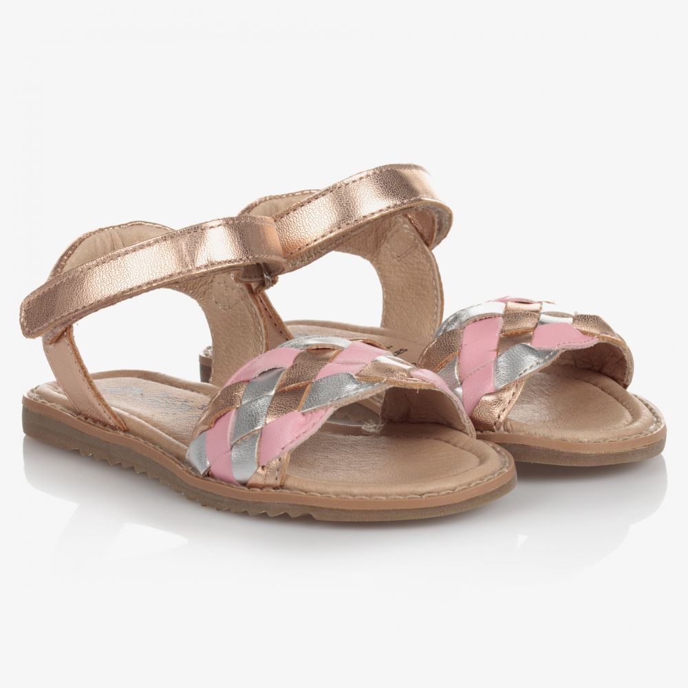 Rose gold pink sandals discount
