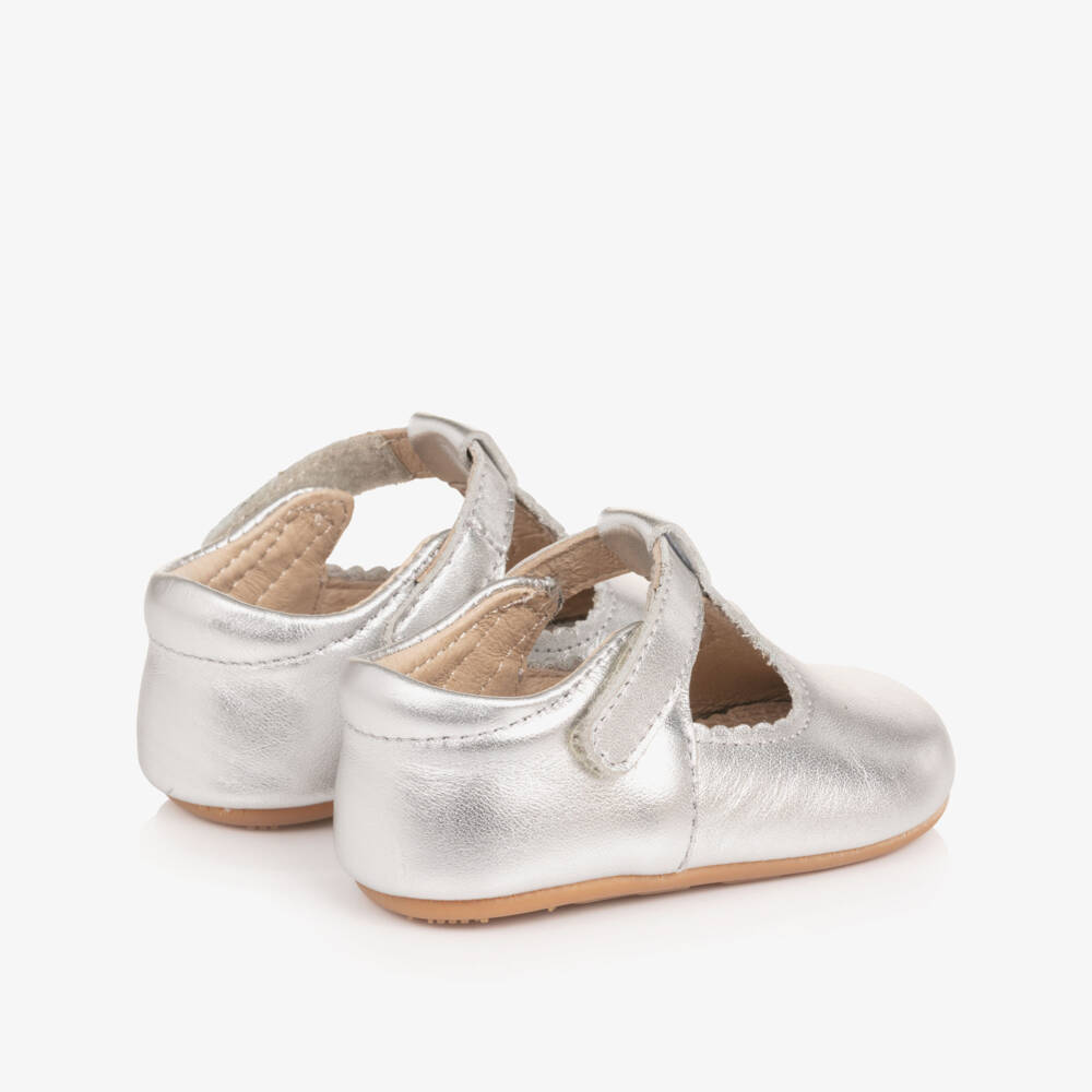 Old Soles-Серебряные кожаные первые туфли для девочек | Childrensalon Outlet