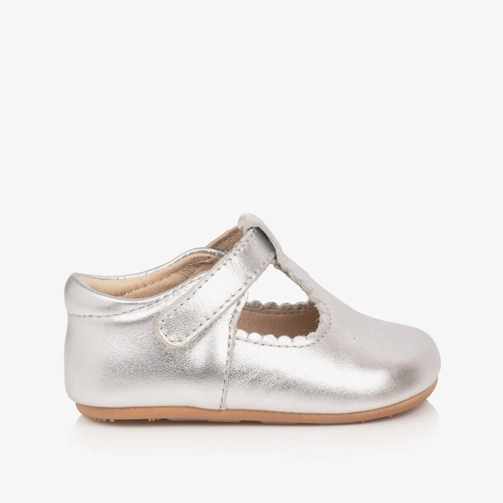 Old Soles-Серебряные кожаные первые туфли для девочек | Childrensalon Outlet