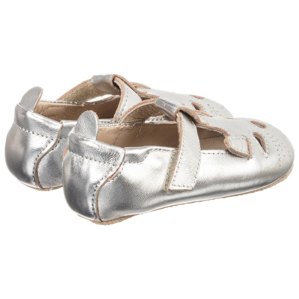 Old Soles - Silver Leather First Walkers | Childrensalon Outlet