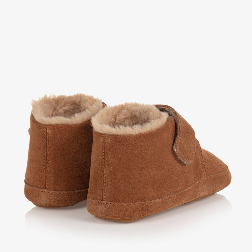 Old Soles-Tan Brown Leather First Walker Boots | Childrensalon Outlet
