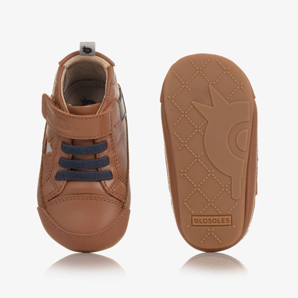 Old Soles-Коричневые кроссовки-пинетки из кожи | Childrensalon Outlet