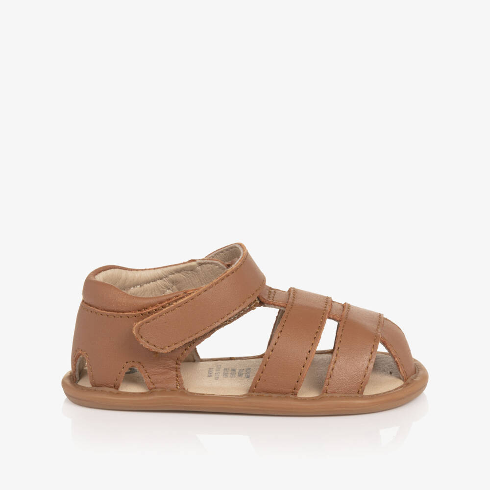 Old Soles-Tan Pre-Walk Velcro Sandals | Childrensalon Outlet