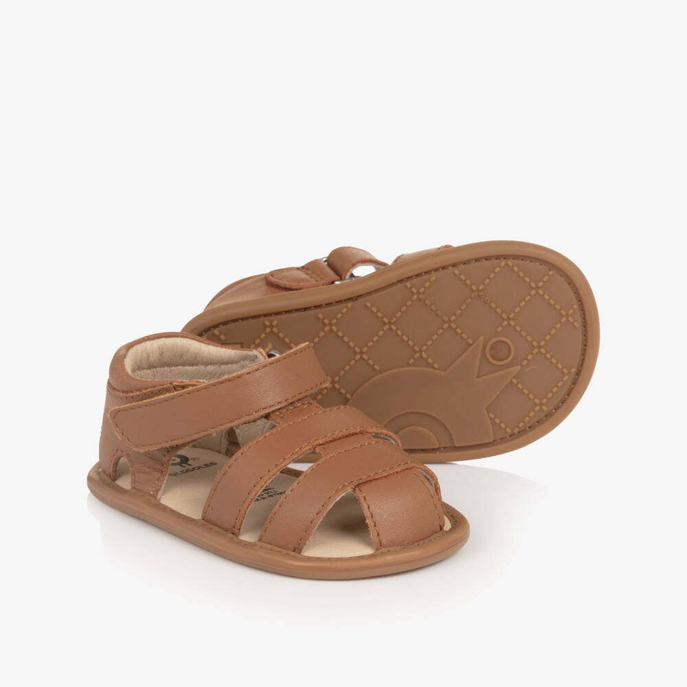 Old Soles-Tan Pre-Walk Velcro Sandals | Childrensalon Outlet