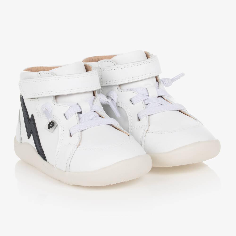 Old Soles - حذاء جلد لون أبيض لمرحلة بدء المشي للأطفال | Childrensalon