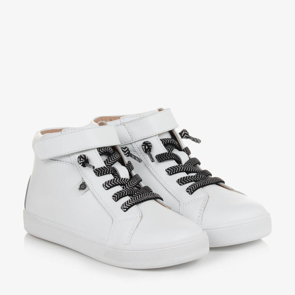 Old Soles - Белые кожаные кроссовки со смайликами | Childrensalon