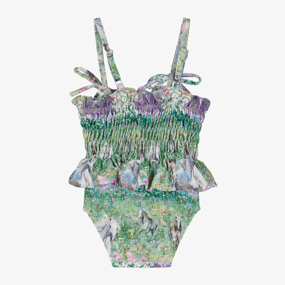 اولغا فالنتين-مايّو لون أخضر وبنفسجي للمولودات (UPF50+) | Childrensalon Outlet