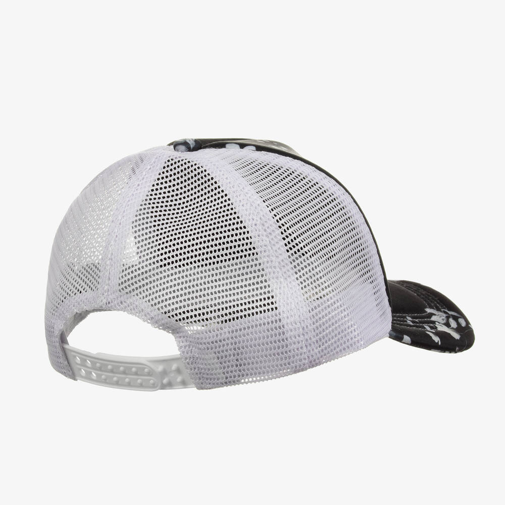 Olga Valentine-Girls Black Floral Cap | Childrensalon Outlet