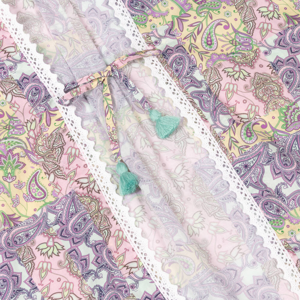 Olga Valentine-Girls Cotton Pink Paisley Cover-Up | Childrensalon Outlet