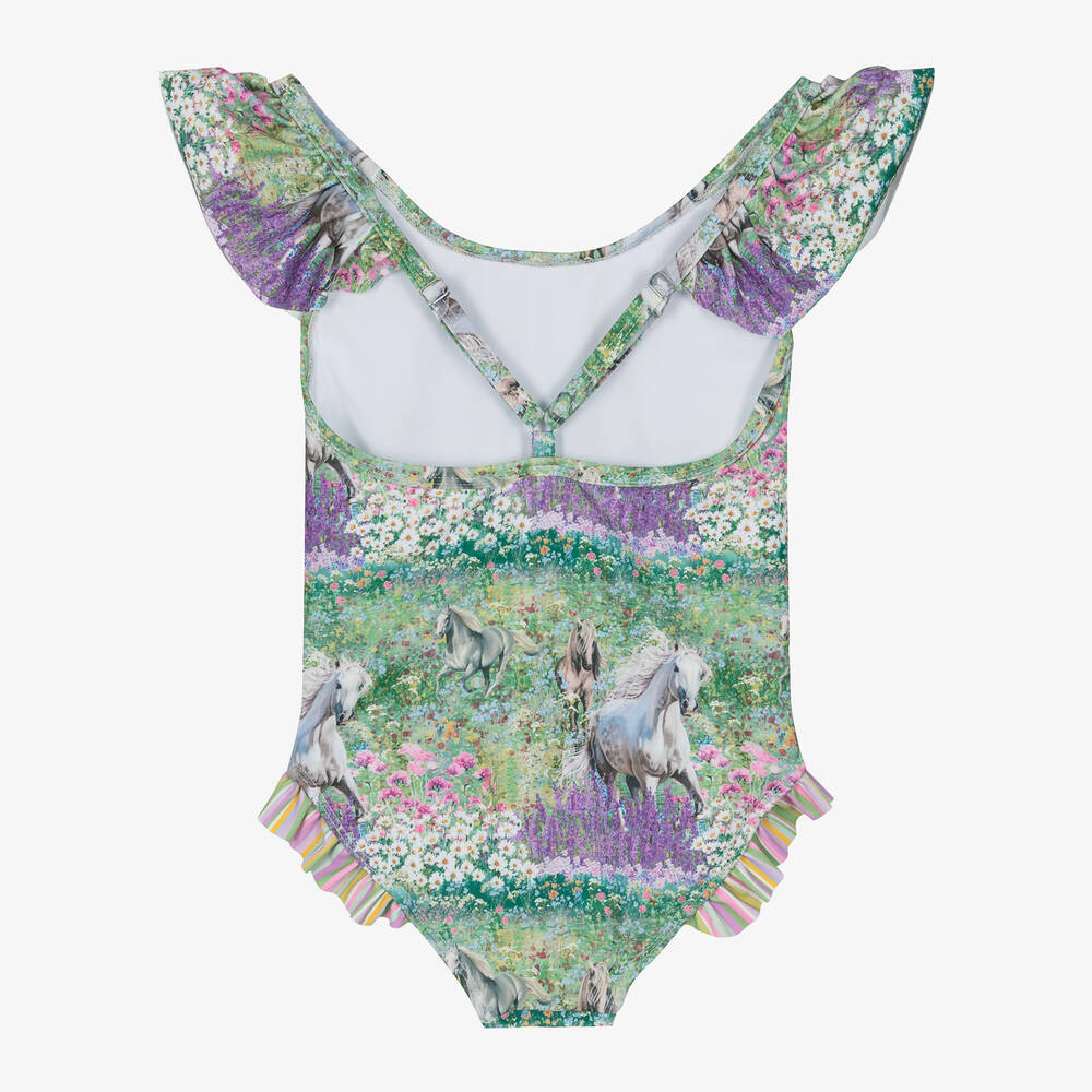 Olga Valentine-مايّو لون أخضر وبنفسجي للبنات (UPF50+) | Childrensalon Outlet