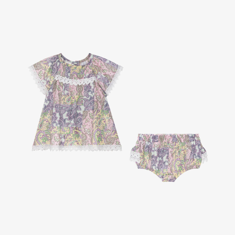 Olga Valentine-Girls Paisley Print Cotton Sundress | Childrensalon Outlet