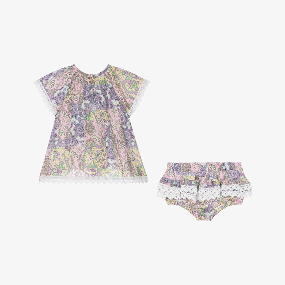 Olga Valentine-Girls Paisley Print Cotton Sundress | Childrensalon Outlet