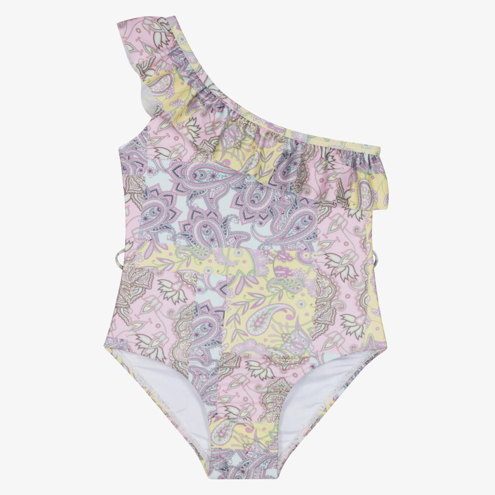 Olga Valentine-مايوه بناتي بنقشة بيزلي للحماية من الشمس | Childrensalon Outlet