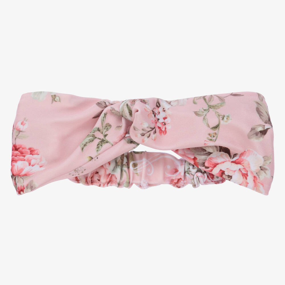 Olga Valentine - Bandeau rose à fleurs fille | Childrensalon