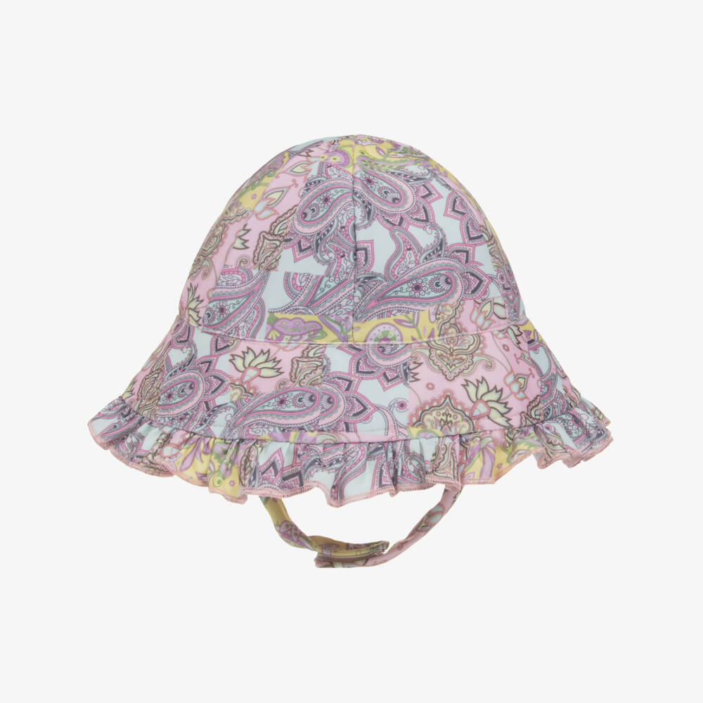Olga Valentine-Розовая шляпка с цветочным узором пейсли для девочек | Childrensalon Outlet