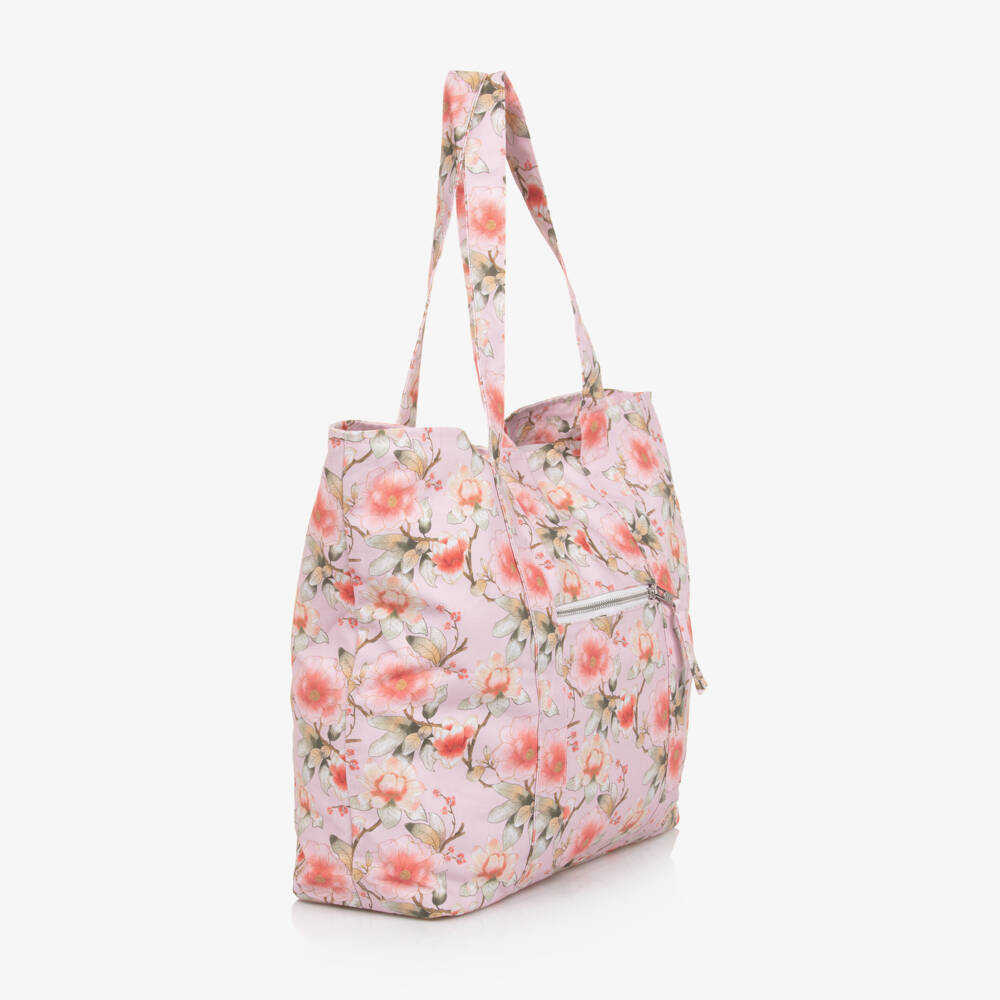 Olga Valentine-Girls Pink Floral Print Tote Bag | Childrensalon Outlet