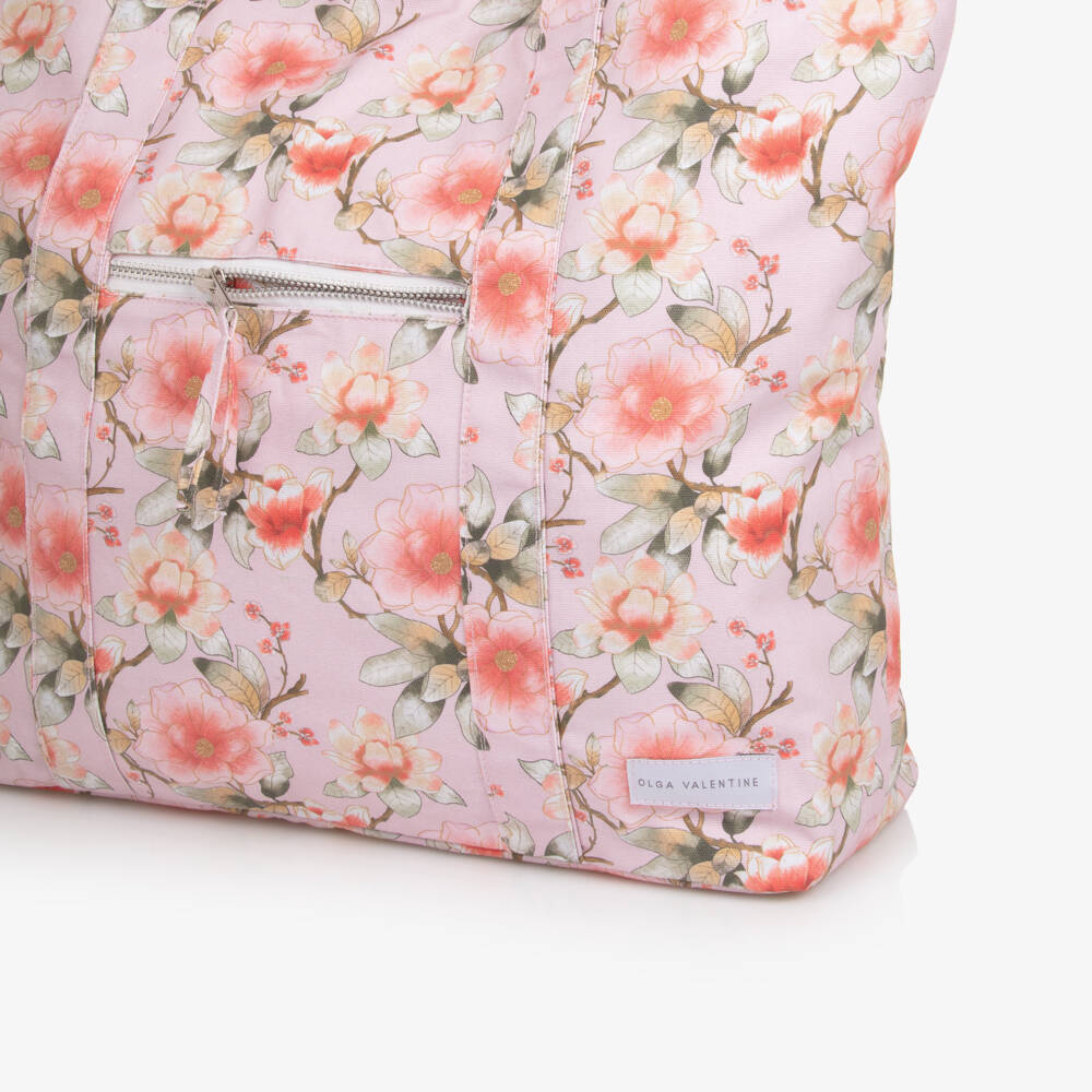 Olga Valentine-Girls Pink Floral Print Tote Bag | Childrensalon Outlet