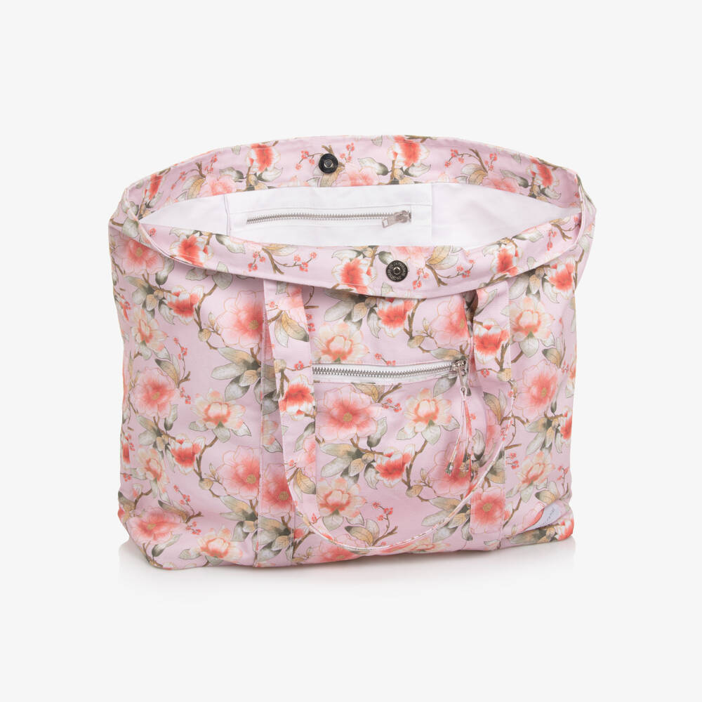 Olga Valentine-Girls Pink Floral Print Tote Bag | Childrensalon Outlet