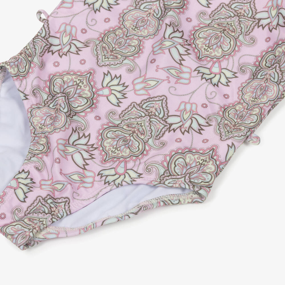 Olga Valentine-Girls Pink Paisley Print Swimsuit | Childrensalon Outlet