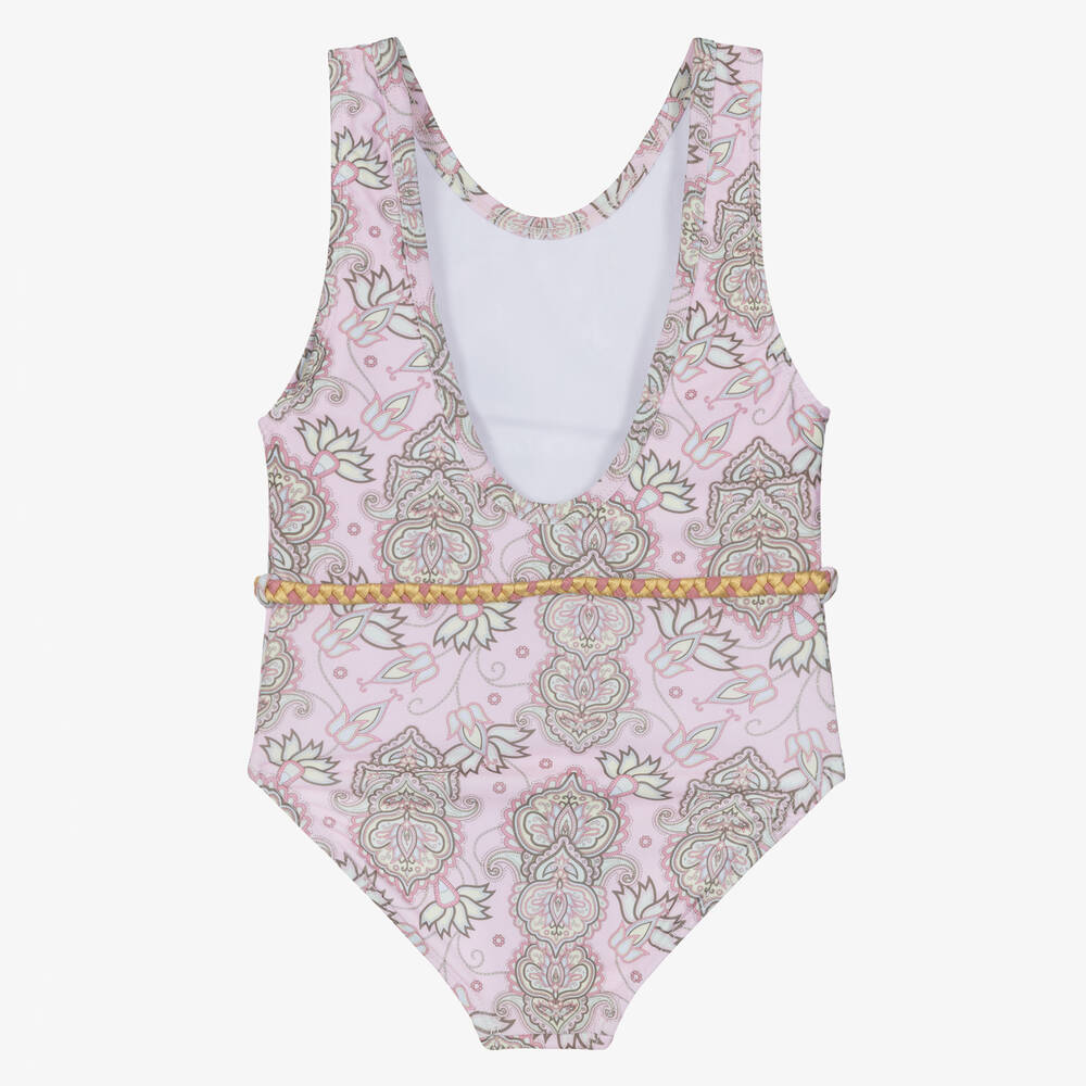 Olga Valentine-Girls Pink Paisley Print Swimsuit | Childrensalon Outlet