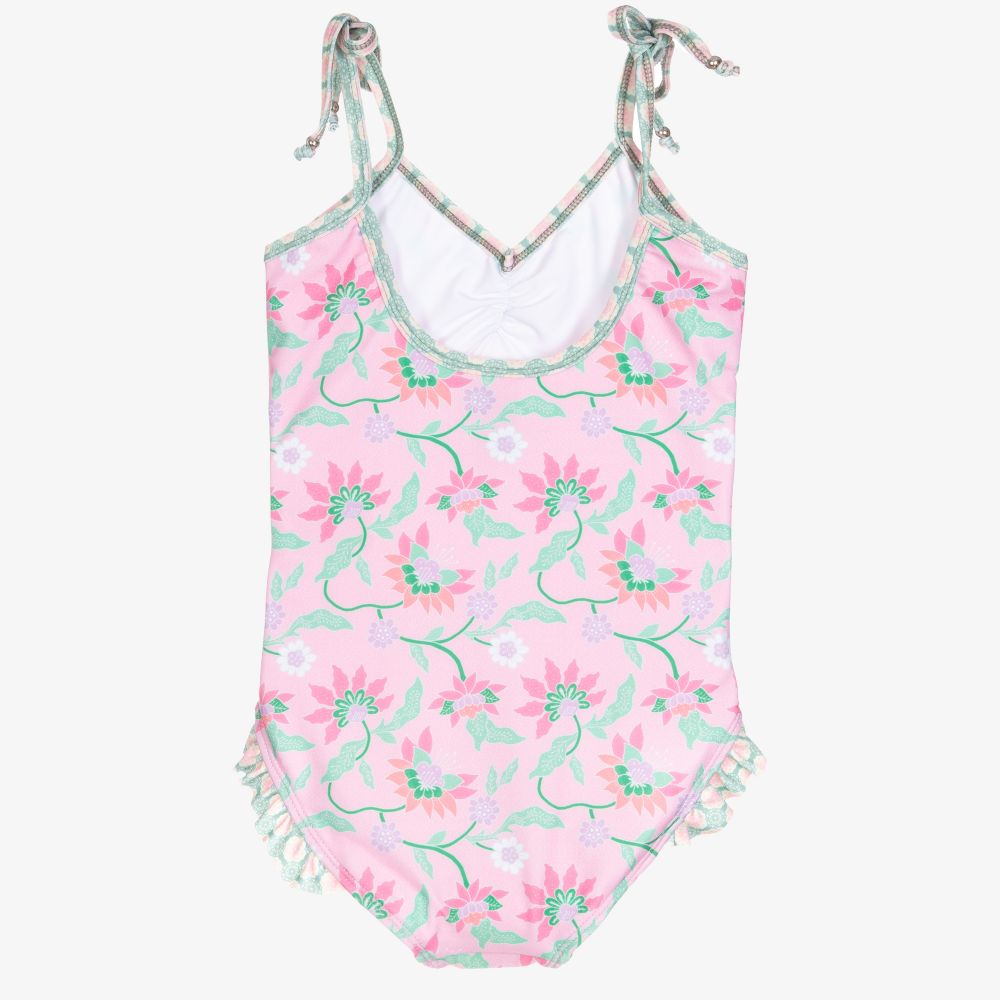 Olga Valentine-Girls Pink Swimsuit (UPF50+) | Childrensalon Outlet