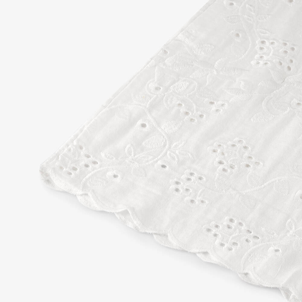 Olga Valentine-بنطلون برودرب انجليز لون أبيض | Childrensalon Outlet