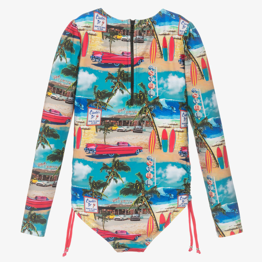 Olga Valentine-Красно-синий купальник (UPF50+) | Childrensalon Outlet