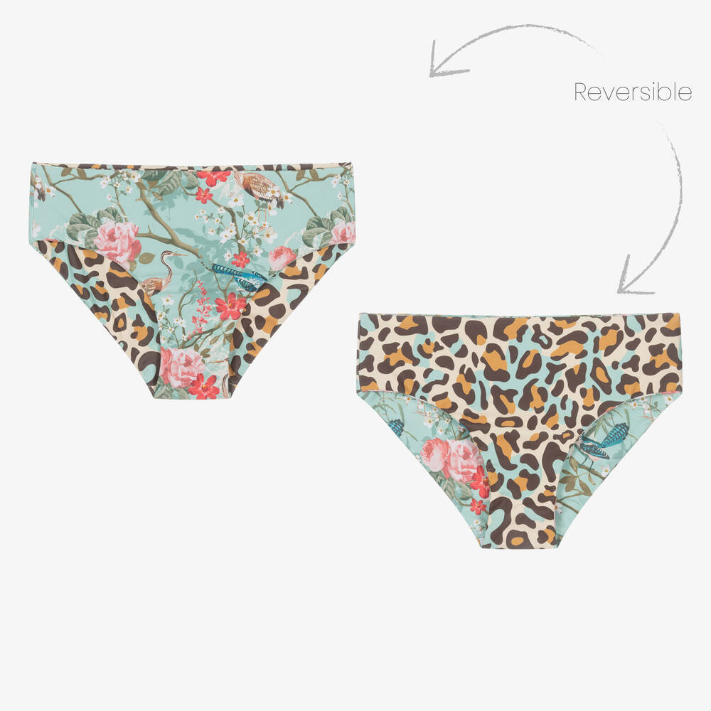 Olga Valentine-Teen Girls Green Floral Tankini (UPF50+) | Childrensalon Outlet