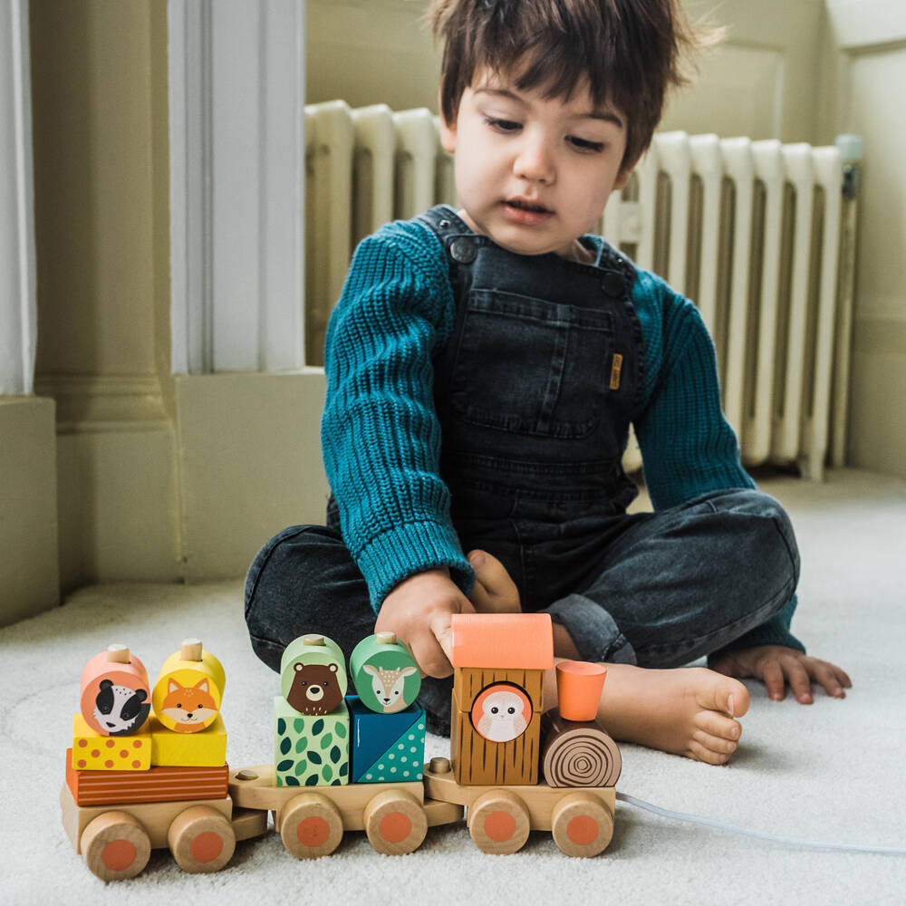 Orange Tree Toys-Boys Engaging Red Puzzle Train | Childrensalon Outlet