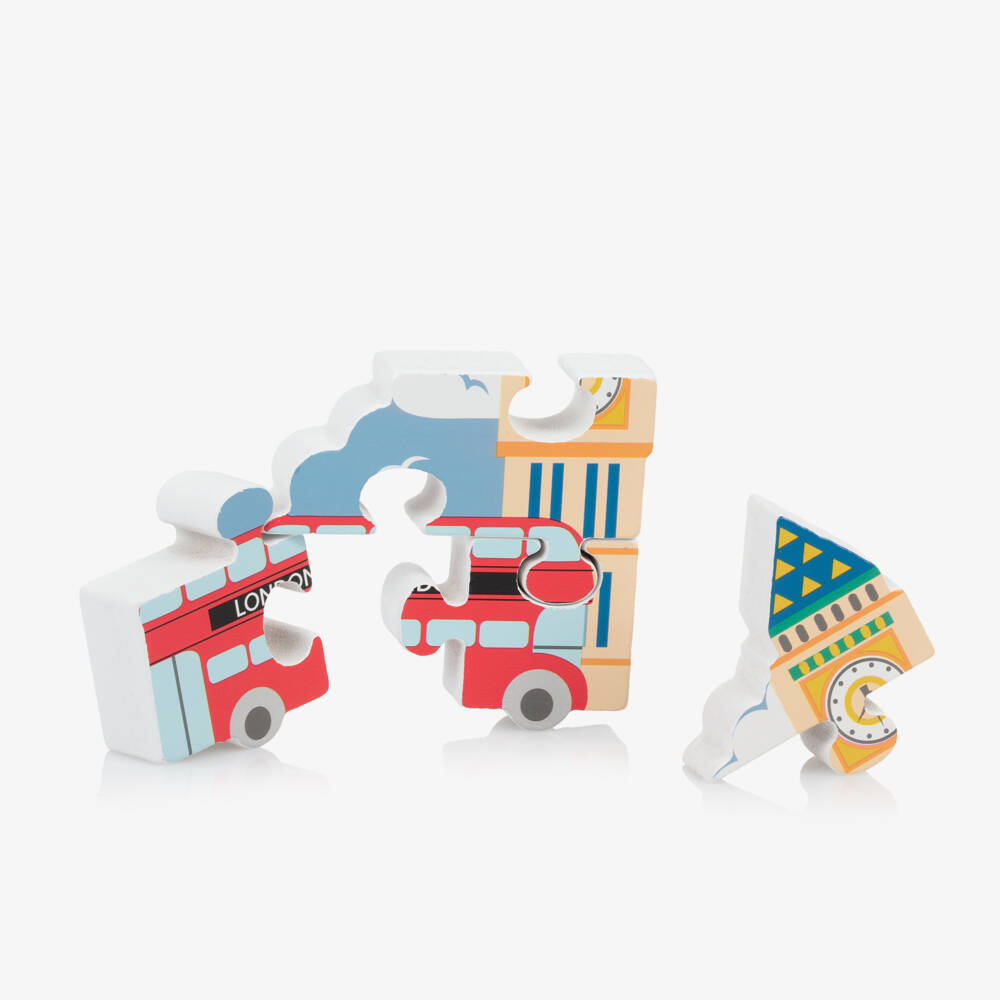 Orange Tree Toys-Boys Urban Blue Bus Puzzle | Childrensalon Outlet