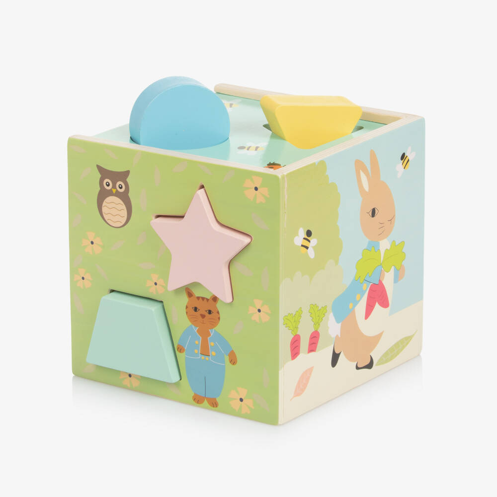 Orange Tree Toys-Boys Wooden Shape Sorter Cube | Childrensalon Outlet