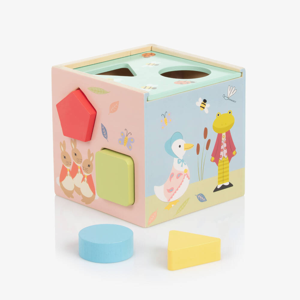 Orange Tree Toys-Boys Wooden Shape Sorter Cube | Childrensalon Outlet