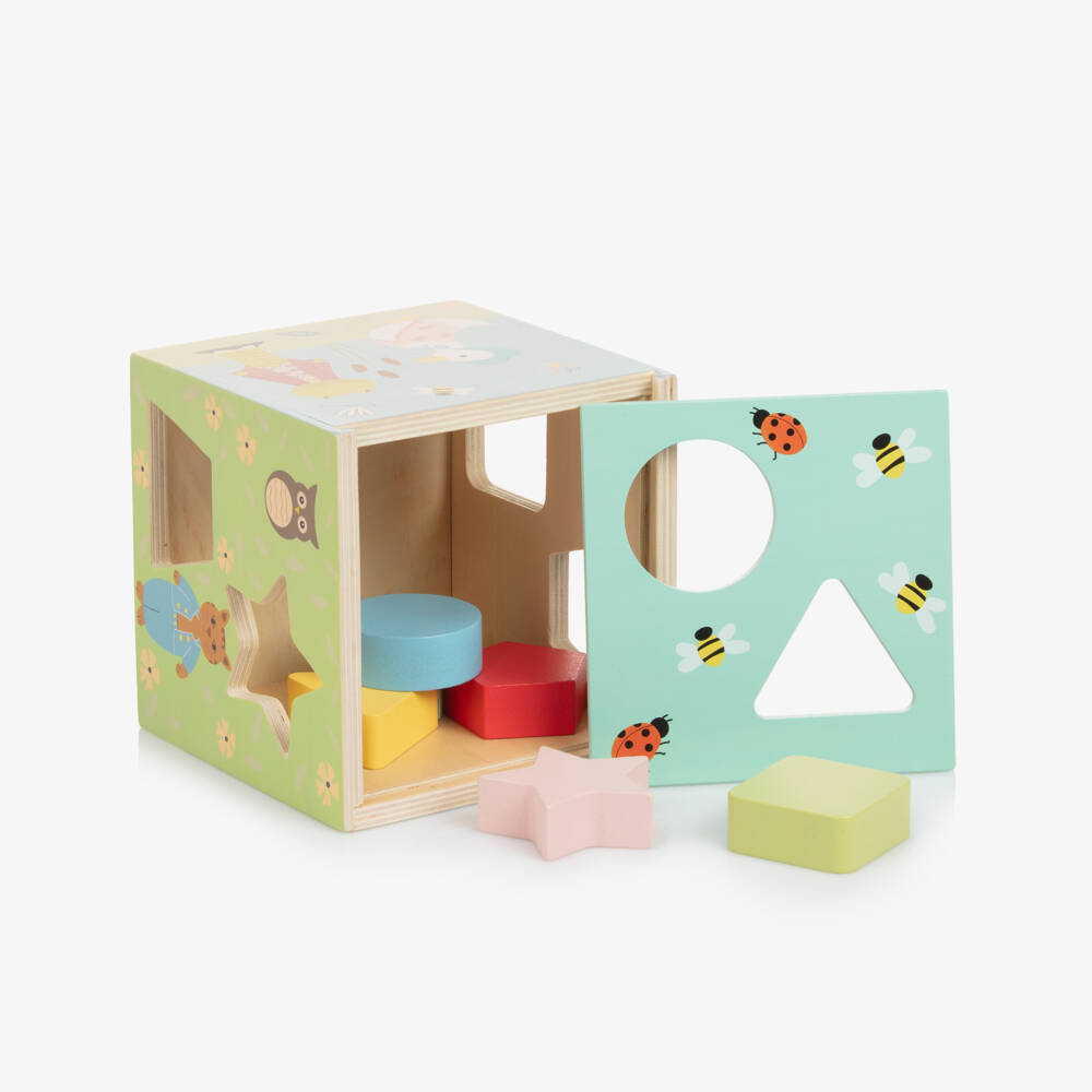 Orange Tree Toys-Boys Wooden Shape Sorter Cube | Childrensalon Outlet