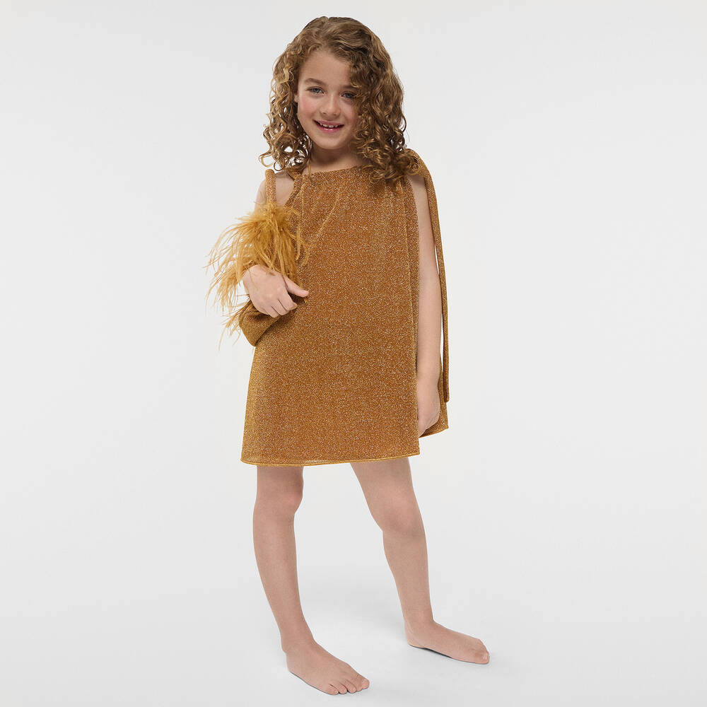 Girls gold dress top
