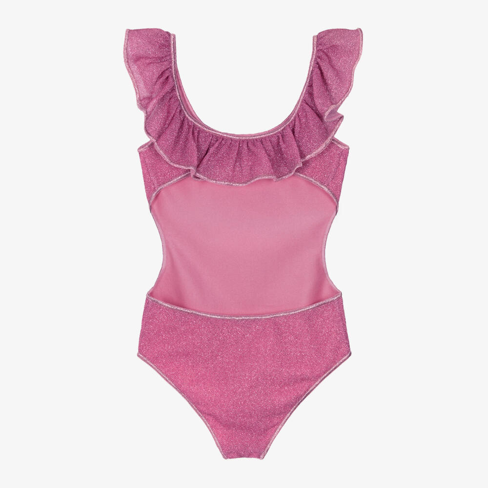 Oséree-Girls Pink Lumiére Swimsuit | Childrensalon Outlet