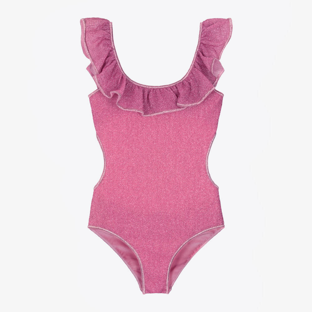 Oséree-Girls Pink Lumiére Swimsuit | Childrensalon Outlet