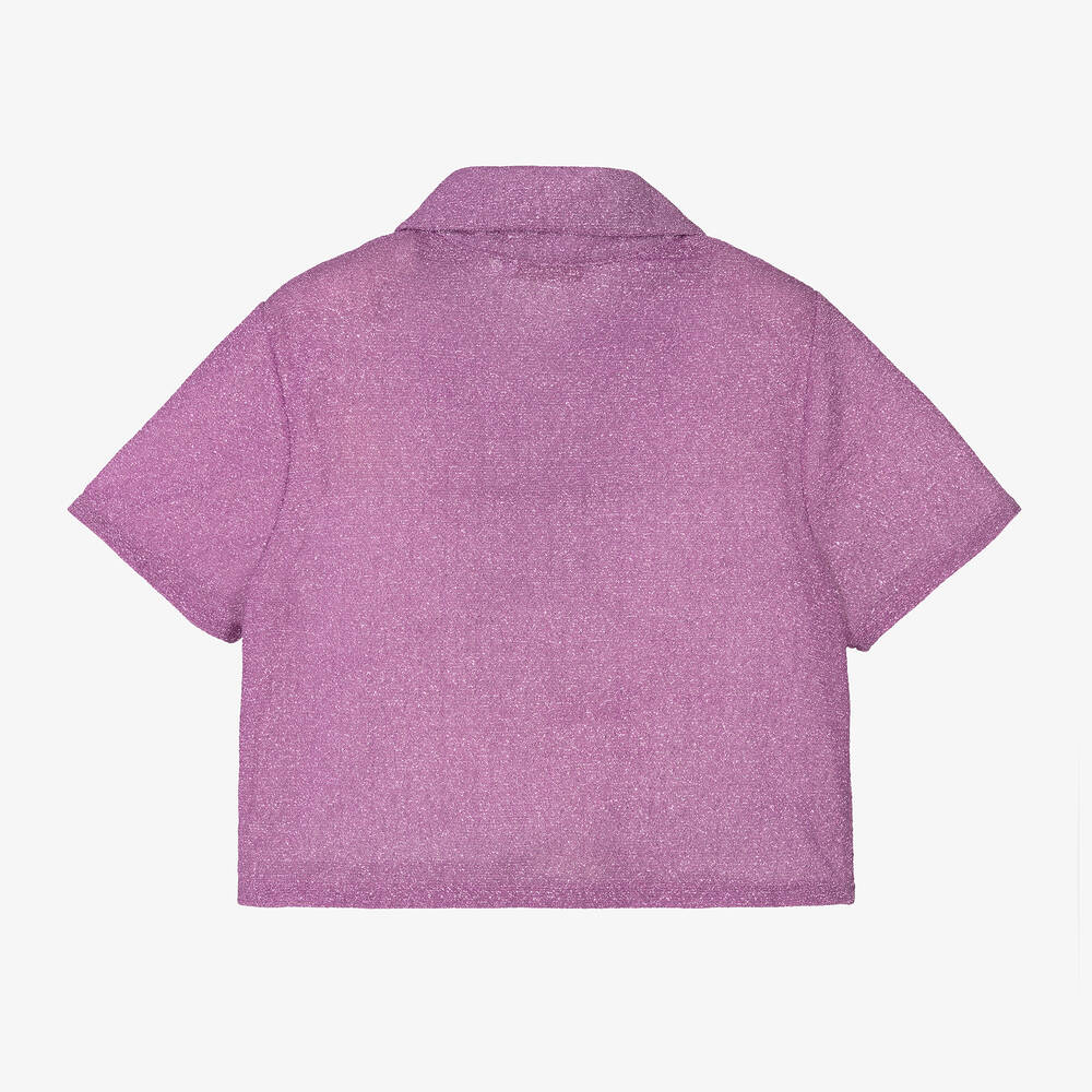 أوسيري-قميص لون بنفسجي لامع للبنات | Childrensalon Outlet
