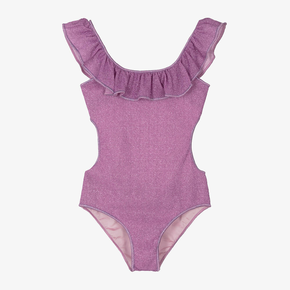 Oséree-Girls Purple Lumière Swimsuit | Childrensalon Outlet