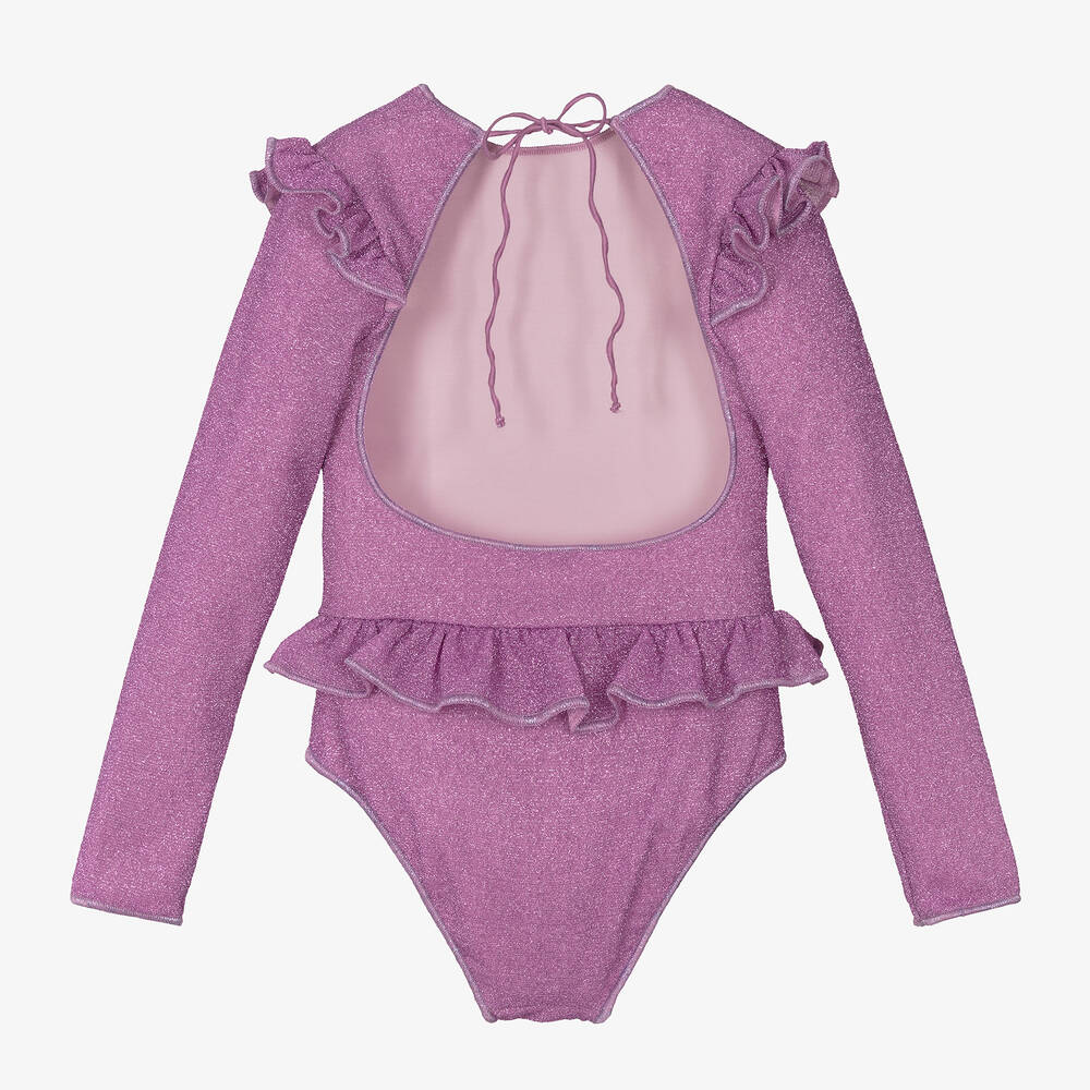 Girls Purple Lumiere Swimsuit Childrensalon Outlet