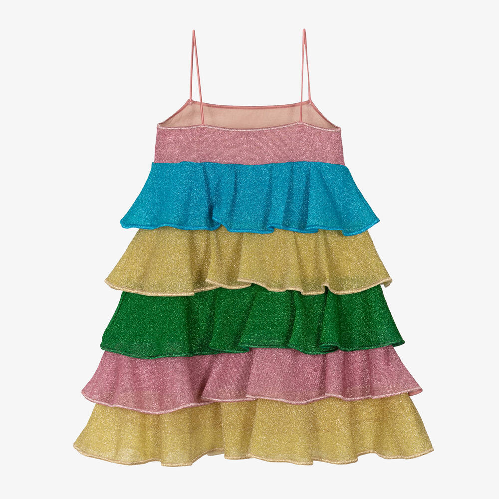 Oséree-Girls Rainbow Stripe Lumiére Dress | Childrensalon Outlet