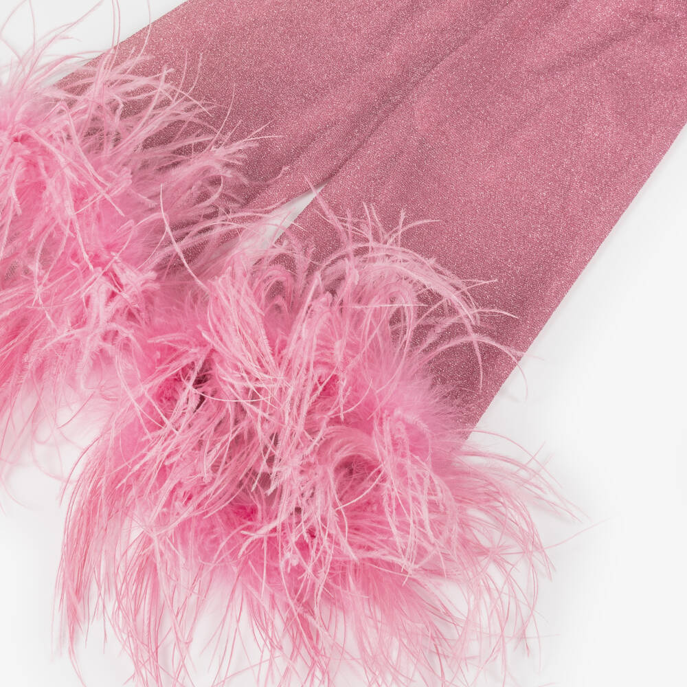 Oséree-Girls Sparkly Feather Hem Pants | Childrensalon Outlet
