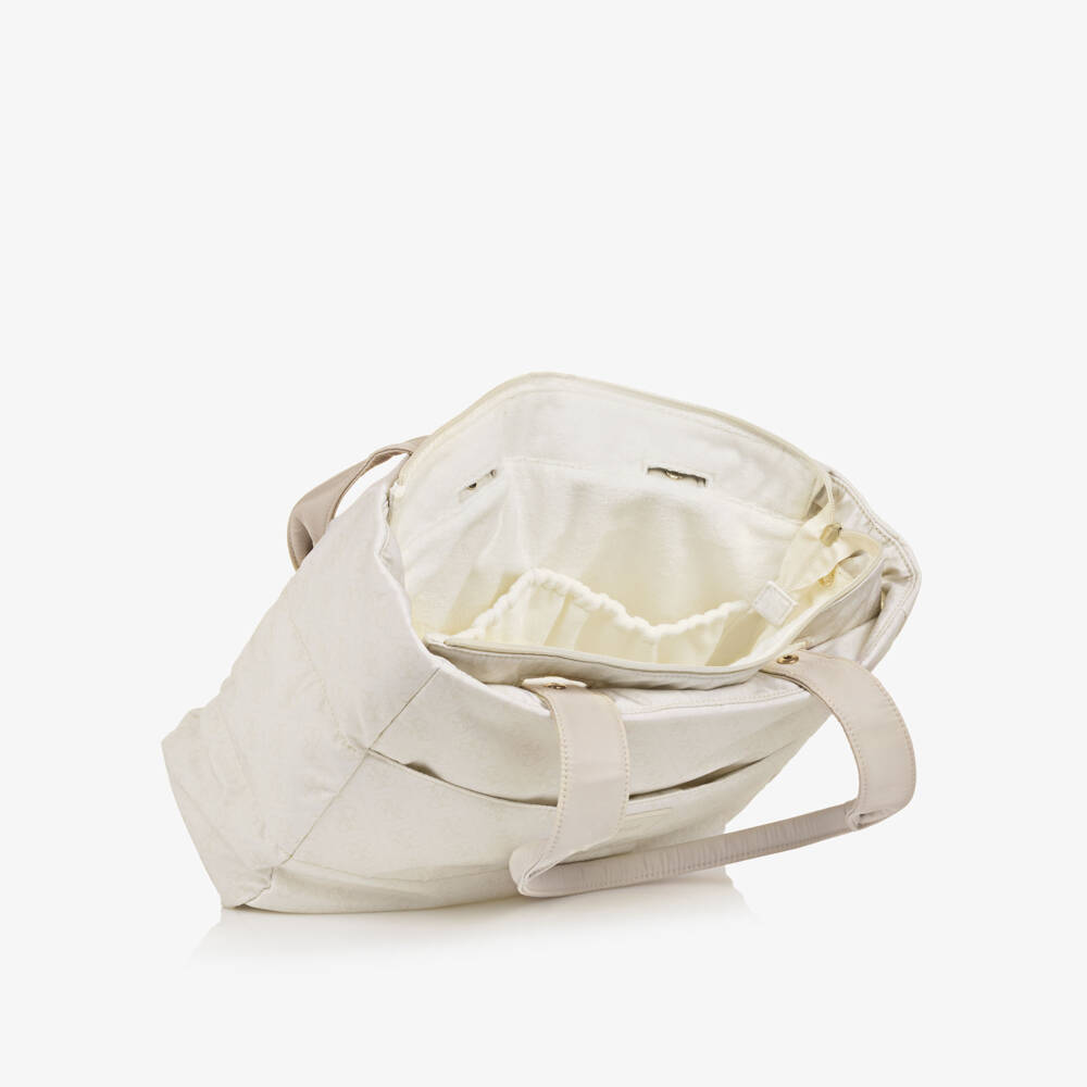Guess-Pale Beige 4g Logo Baby Changing Bag (34cm) | Childrensalon Outlet