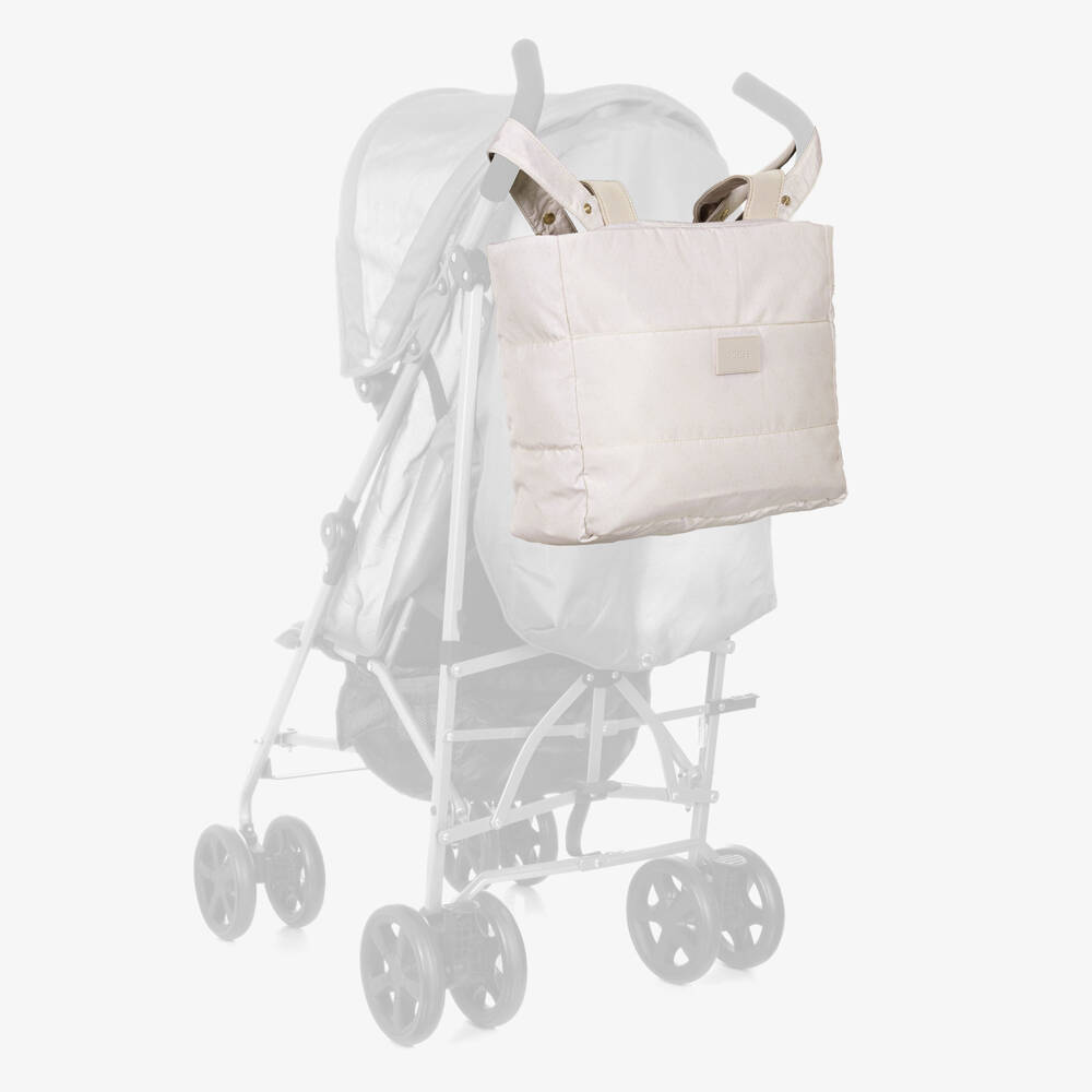 Guess-Pale Beige 4g Logo Baby Changing Bag (34cm) | Childrensalon Outlet