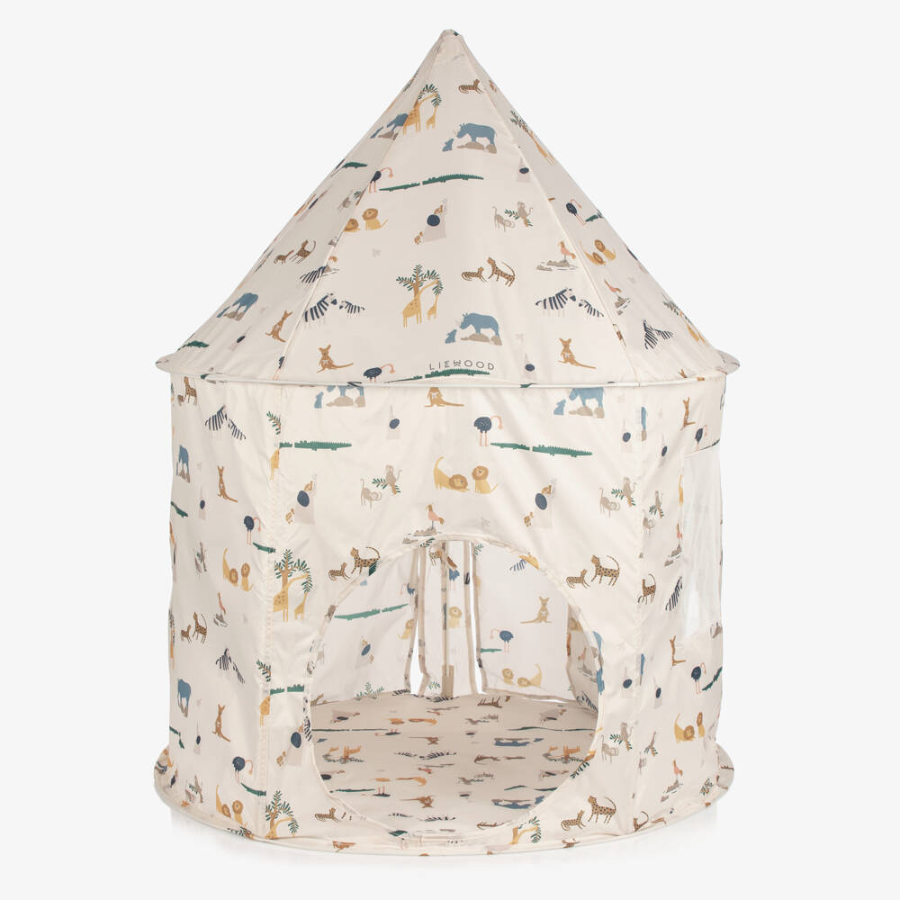 Liewood-Pale Beige Animal Indoor Play Tent (135cm) | Childrensalon Outlet